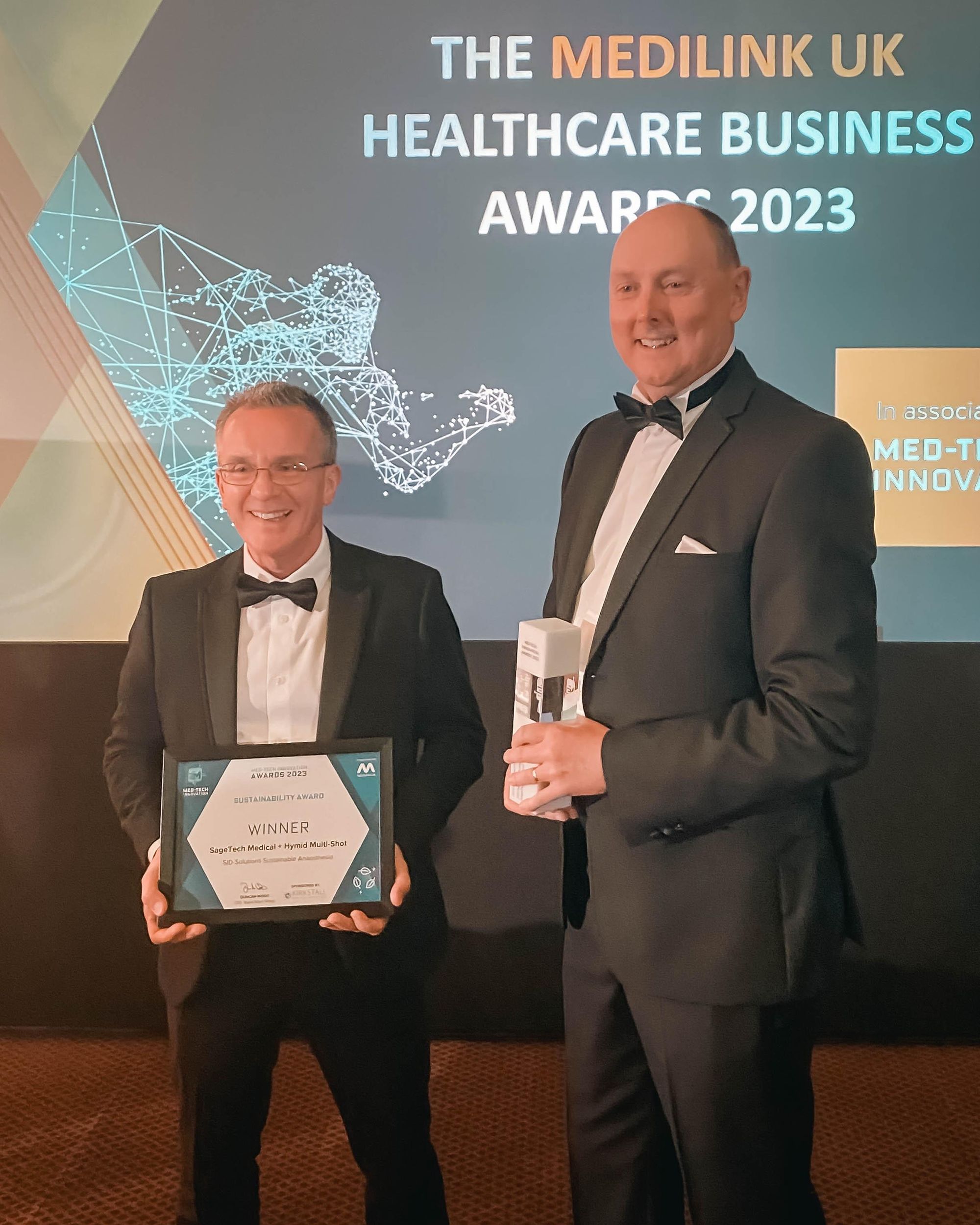 Darren Barrett, head of engineering at SageTech Medical, with Peter Wilkes, senior design and development engineer 
