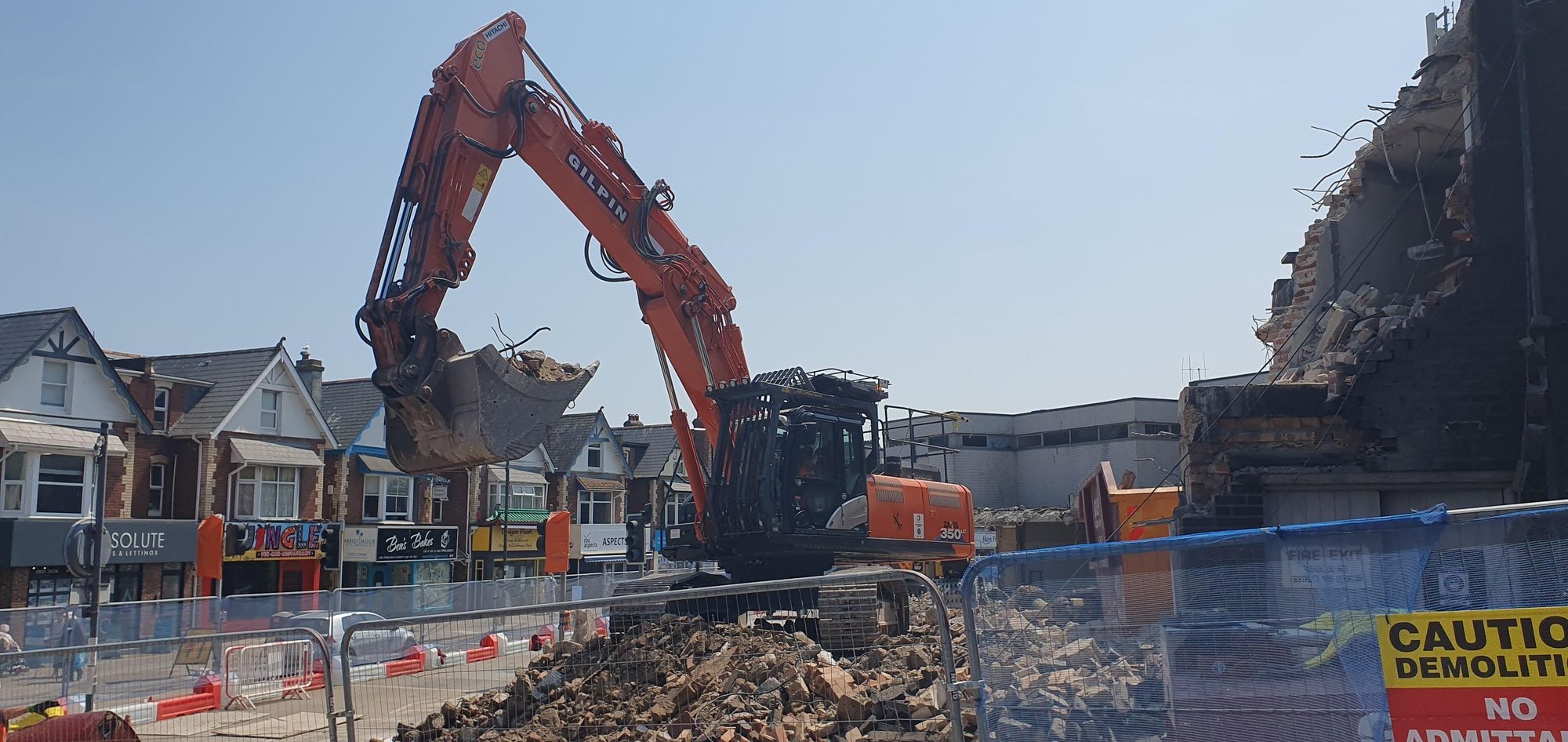 Local firm Gilpin is undertaking the demolition work at Crossways, Paignton. Credit: Guy Henderson