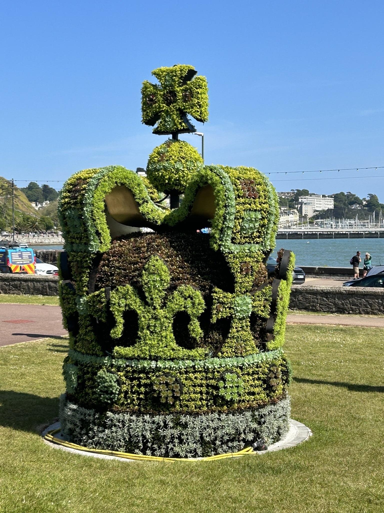 The floral crown celebrates the King's coronation. Credit: SWISCo