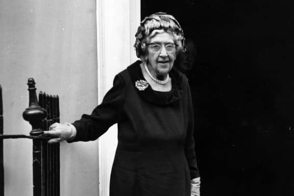 British crime writer Agatha Christie on her 80th birthday in 1970